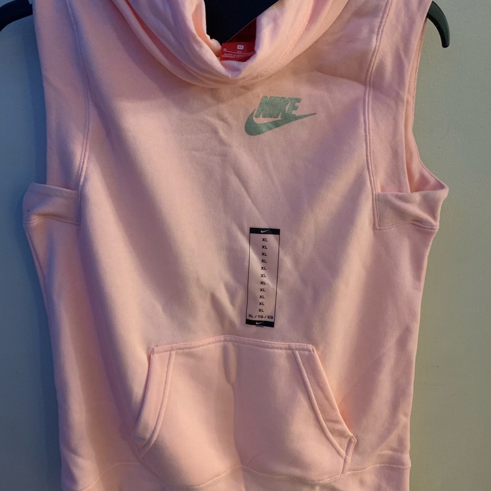 Pink nike tank sweatshirt